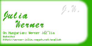 julia werner business card